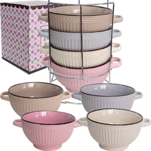 Набор S&T 4 пиалы с ручками на стойке Style 680 мл (054-04-07)