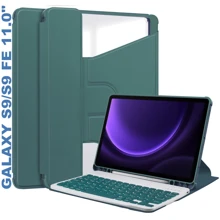 Аксессуар для планшетных ПК BeCover Case Rotatable Smart Keyboard Dark Green for Samsung X710 Galaxy Tab S9 / X510/X516B Galaxy Tab S9 FE (710428): Цвет зеленый