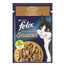 Влажный корм FELIX Sensations Sauces для взрослых котов кусочки в соусе с индейкой 85 г (7613039841686): Тип Влажный корм