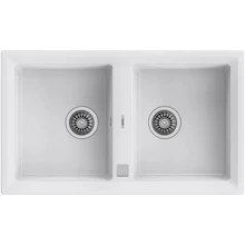 Кухонная мойка Teka STONE 90 B-TG 2B 115260012 белая: Форма Прямоугольная