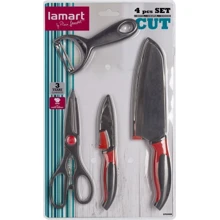Набор кухонных ножей Lamart Cut 4 предмета (LT2098): Наименование Набор кухонных ножей 4 пр.