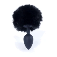 Анальная пробка с хвостом Jewellery Silicon PLUG Bunny Tail Black: Для кого Для женщин