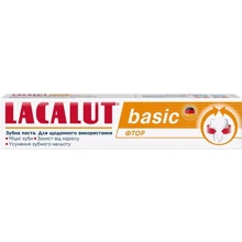 Lacalut Basic Зубная паста Фтор 75 ml: Назначение Очищение, Укрепление эмали, От зубного налета, Комплексная защита