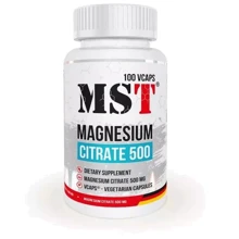 MST Magnesium Citrate 500 mg Магній цитрат 100 капсул: Тип Магний
