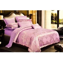 Комплект постільної білизни SoundSleep Luxury violet сатин-жаккард сімейний (93335300): Матеріал сатин, жаккард