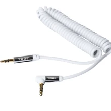 2E аудіо (jack 3.5мм-M / jack 3.5мм- M) right angel, Coiled 1.8м, White 2E-W9653RWT: undefined undefined