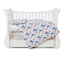 Сменная постель 3 эл. Twins Comfort line 3054-C-056, Самолетики, голубая: Тип постельный комплект