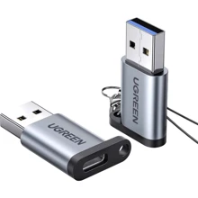 Адаптер Ugreen Adapter US276 USB 3.0 to USB-C 3.1 Female Gray (50533): Цвет серый