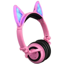 Светящиеся Bluetooth наушники с кошачьими ушками UFT BL107 Pink: Производитель UFT