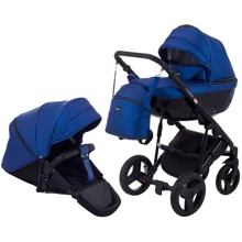 Коляска 2 в 1 Bair Crystal 100% кожа BC-27 темно-синий перламутр — черный (624448): Тип коляски универсальная коляска (2-в-1)