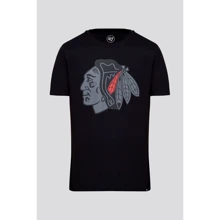 футболка 47 Brand NHL Chicago Blackhawks (548676JK-FS) S чорна із принтом: Вид Футболки