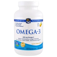 Nordic Naturals Omega-3 Lemon 1000 mg Omega-3 зі смаком лимона 180 гелевих капсул: Тип Омега 3