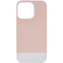 Чехол для iPhone Mobile Case TPU+PC Bichromatic Grey Beige / White for iPhone 13 Pro Max: Цвет бежевый