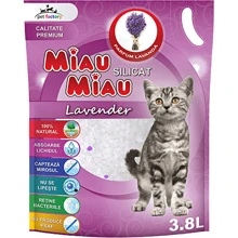 Наполнитель силикагелевый Miau Miau для кошачьего туалета Лаванда 3.8 л (5949060206470): Вид Силикагелевый