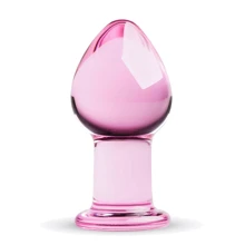 Розовая анальная пробка из стекла Gildo Pink Glass Buttplug No. 27: Для кого Унисекс