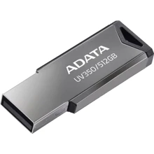 USB-флешка ADATA 512GB UV350 USB 3.2 Metallic (AUV350-512G-RBK): Стандарт USB USB 3.2