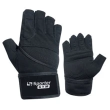 Перчатка для фитнеса Sporter Men (MFG-222.7 B) - Full Black - L: Пол Для мужчин