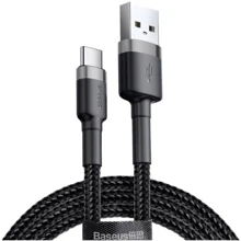 Кабель Baseus USB Cable to USB-C Cafule 2m Grey/Black (CATKLF-CG1): Тип USB Cable - USB-C