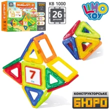Магнитный конструктор Limo toy, 26 деталей (KB 1000): Количество деталей, шт. 26