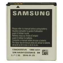 Аккумулятор Samsung 1000mAh (EB424255VA) for Samsung S3850: Производитель Samsung
