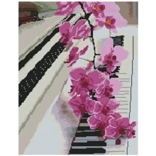 Алмазна мозаїка Brushme Мелодія орхідей 40х50 см (GF5236): Виробник Brushme