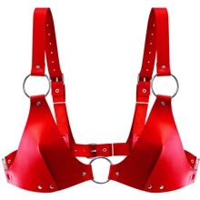 Лиф из натуральной кожи Feral Feelings - Bikini Top Red: Для кого Для женщин