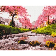 Картина по номерам Brushme Река и сакуры 40x50 см (BS25577 ): Производитель Brushme
