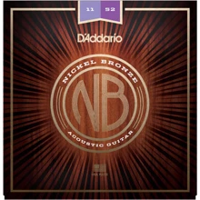 Струна для гитар Струны D`ADDARIO NB1152 NICKEL BRONZE CUSTOM LIGHT 11-52: Тип Комплект струн