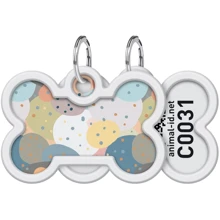 Адресник металлический WAUDOG Smart ID c QR паспортом, рисунок Абстракция 40х28 мм (0640-0219): Производитель WAUDOG