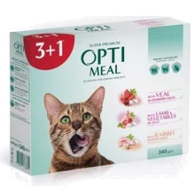 Влажный корм Optimeal for adult cats Набор #3 для взрослых кошек (3+1) 85 г (4820215363815): Тип Паучи