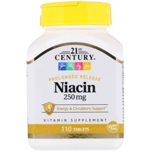 21st Century Niacin 250 mg 110 Tablets: Тип Витамин B