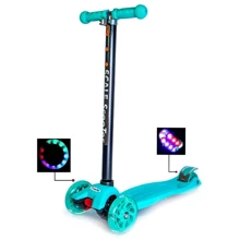 Детский самокат MAXI. Turquoise (все колеса светятся): Количество колес 4