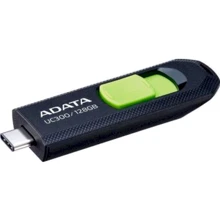 USB-флешка A-Data 128GB Type-C UC300 Black/Green (ACHO-UC300-128G-RBK/GN): Стандарт USB USB 3.2