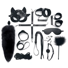 Набор Art of Sex - Maxi BDSM Set Leather, 13 предметов, натуральная кожа, черный: Производитель Art of Sex