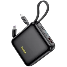 Внешний аккумулятор Hoco Power Bank 10000mAh Q23 Blade with Cable PD 20W/22.5W Black: Количество USB 2