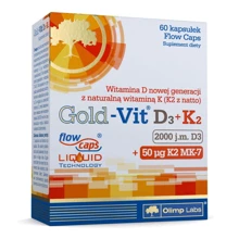 Olimp Gold-Vit D3+K2 2000 UI витамин D3 и К2 60 капсул: Тип Витамин D