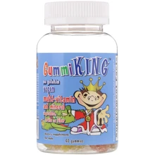 Gummi King Multi-Vitamin and Mineral Vegetables Fruits and Fiber For Kids 60 Gummies мультивітамінів-мінеральна добавка, з овочами, фруктами і волокнами: Тип мультивітаміни
