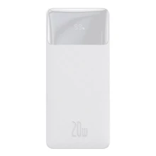 Зовнішній акумулятор Baseus Power Bank 10000mAh Bipow Display 20W White (PPDML-L02): Кількість USB 3