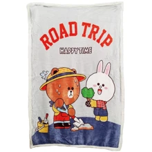 Плед-одеяло HomeBrand детское велюр с шерпой Happy Time 110х140 см (45675): Производитель HomeBrand