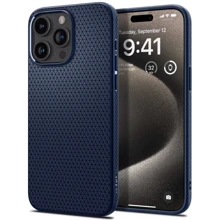 Чехол для iPhone Spigen Liquid Air Navy Blue (ACS06705) for iPhone 15 Pro: Цвет синий