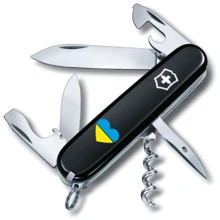 Мультитул Victorinox Spartan Ukraine 91мм/12 функций /черный /Сердце сине-желтое (1.3603.3_T1090u): Тип мини-мультитул