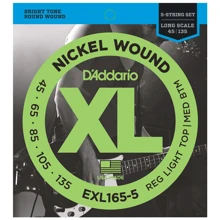 Струна для гитар Струны D`ADDARIO EXL165-5 XL REG LIGHT TOP / MED BOTTOM 5 STRING 45-135: Тип Комплект струн