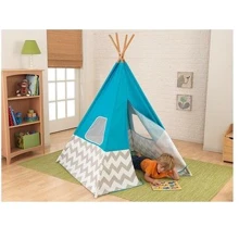 Игровой набор KidKraft Turquoise Teepee with Gray & White Chevron (00223): Производитель KidKraft