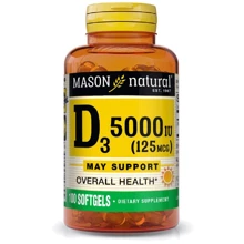 Mason Natural Vitamin D3 5000 ME Вітамін Д3 100 м'яких капсул: Тип вітамін D