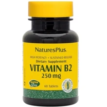 Natures Plus Vitamin B2 250 mg Рибофлавин витамин B-2 60 таблеток: Тип Витамин B