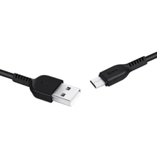 Кабель Hoco USB Cable to MicroUSB X20 2A 2m Black: Тип USB Cable - microUSB