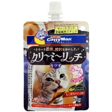 Лакомство для котов CattyMan Creamy Bonito Сливочное пюре с макрелью жидкое 70 г (56161): Вид Жидкая форма