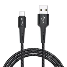 Кабель WIWU USB Cable to microUSB Gear G10 Series 1.2m Black: Тип USB Cable - microUSB