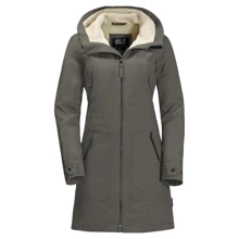 Парка Jack Wolfskin Rocky Point Parka 1109372-5066 40 серая демисезонная с капюшоном: Сезон Демисезон