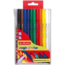 Фломастери Herlitz Magic 9 кольорів + 1 чарівний двосторонні: Тип На водній основі